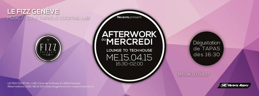 Flyer Afterwork du mercredi 15 avril 2015