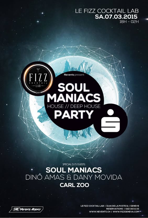 Flyer Soul Maniacs Party du 7 mars 2015